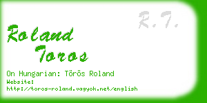 roland toros business card